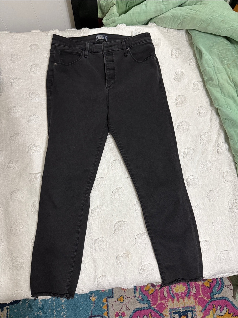 Abercrombie & Fitch Black Skinny Jeans - High Rise